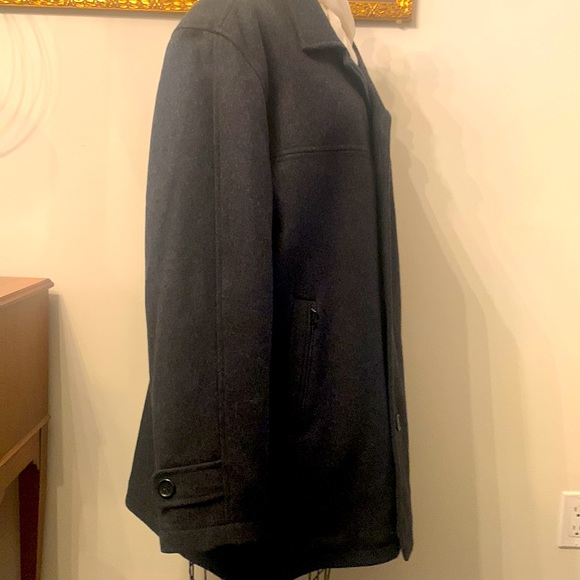 London Fog wool blend charcoal car coat - Picture 2 of 5